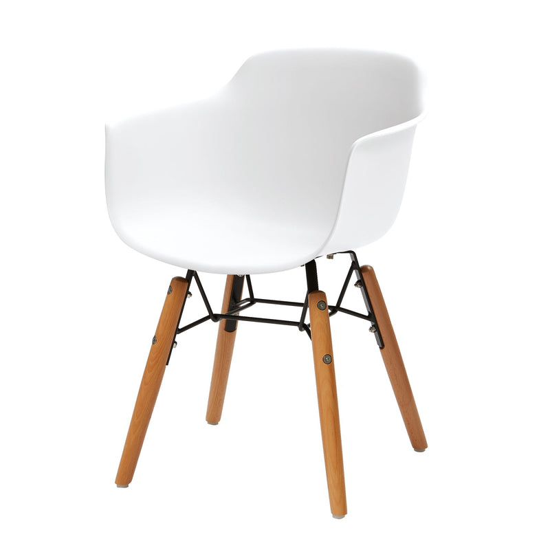 Heavy Duty Plastic And Wood Juvenile Side Chairs (Set of 4) - White