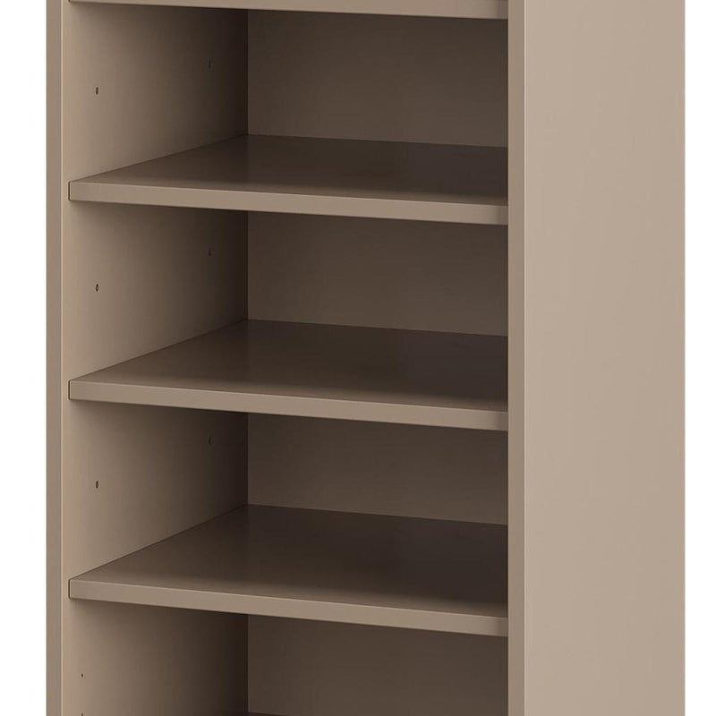 Ten Pair Solid Woodshoe Storage Cabinet (752050) - Beige