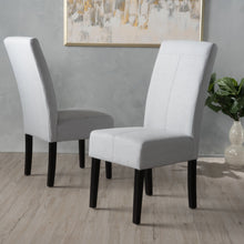 Load image into Gallery viewer, Amaranthine - Upholstered Dining Chair With High Back And Wood Legs (Set of 2) - Light Gray
