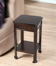 Load image into Gallery viewer, Manufactured Wood Rectangular End Table With Drawer And Shelf - Dark Brown And Cherry

