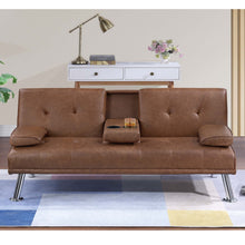 Load image into Gallery viewer, Adjustable Sofa With Fold Down Table And Cup Holders
