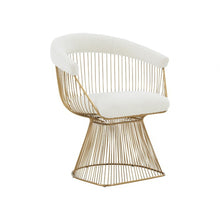 Load image into Gallery viewer, Fabric Steel Windsor Back Dining Arm Chair - White
