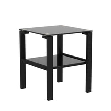 Load image into Gallery viewer, Glass Two Layer Tea Table, Small Round Table, Bedroom Corner Table, Living Room Side Table
