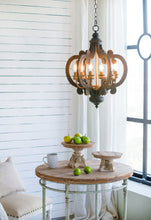 Load image into Gallery viewer, Farmhouse Chandelier, 6 Light Wood Chandelier Pendant Light Fixture With Adjustable Chain For Dining Room Living Room Entryway, Bulb Not Included
