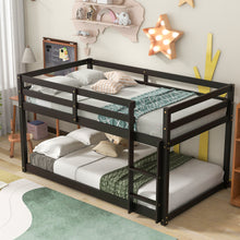 Load image into Gallery viewer, Twin over Twin Floor Bunk Bed,Espresso(Old SKU:W50437211)
