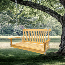 Load image into Gallery viewer, Front Porch Swing With Armrests For Outdoor Patio, Garden Yard, Backyard Or Sunroom
