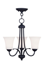 Load image into Gallery viewer, 18" Three Light Dimmable Chandelier With Shades - Black
