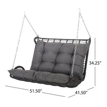 Load image into Gallery viewer, Arruda - Outdoor Wicker Porch Swing With Cushions
