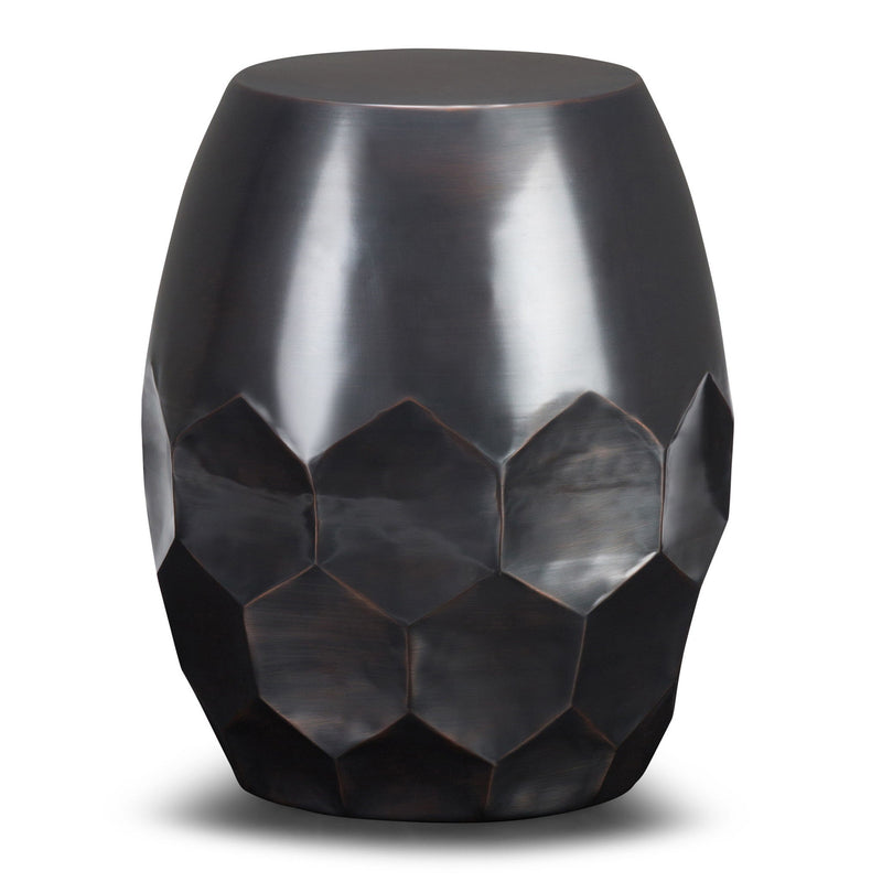 20" Round Metal End Table - Copper
