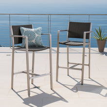 Load image into Gallery viewer, Outdoor Rust Proof Aluminum Barstools (Set of 2)
