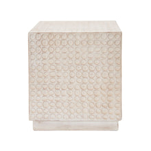 Load image into Gallery viewer, Chic Modern Mgo Cube Side Table With Fluted Design - Antique Brown
