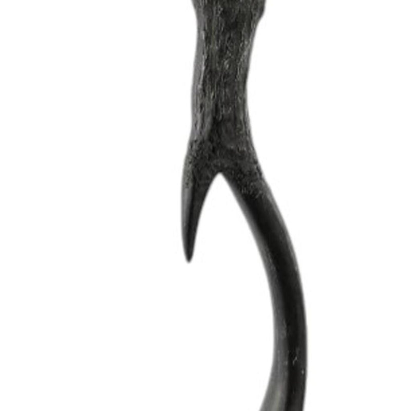 Antlers Table Lamp With Bell Shade - Black