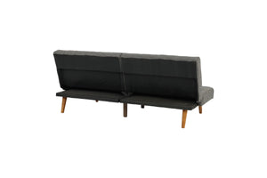 Blue Grey Modern Convertible Sofa 1pc Set Couch Polyfiber Plush Tufted Cushion Sofa Living Room Furniture Wooden Legs