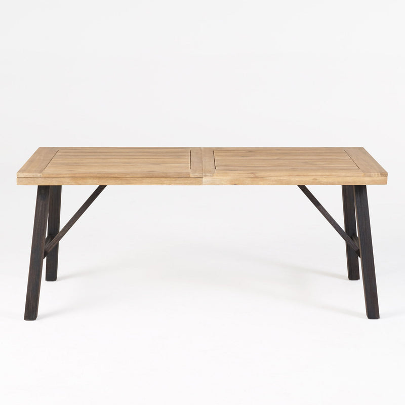 Outdoor Dining Set With 2 Bench And 1 Dining Table - Light Brown