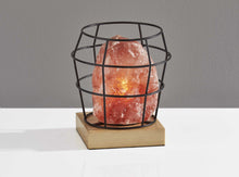 Load image into Gallery viewer, Himalayan Salt Accent Lamp With Cage Shade - Black
