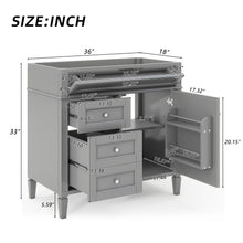 Load image into Gallery viewer, Bathroom Vanity With 2 Drawers And Tip-Out Drawer, Storage Cabinet
