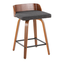 Load image into Gallery viewer, Maya - Mid Century Modern Fixed Height Counter StoolSwivel And Square Footrest (Set of 2)
