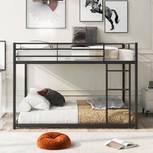 Load image into Gallery viewer, Metal Bunk Bed, Low Bunk Bed With Ladder
