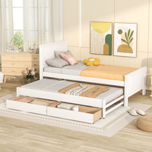 Load image into Gallery viewer, Platform Bed With Trundle And Drawers
