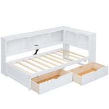 Load image into Gallery viewer, Daybed With 2 Storage Drawers, Storage Cabinets, USB Ports
