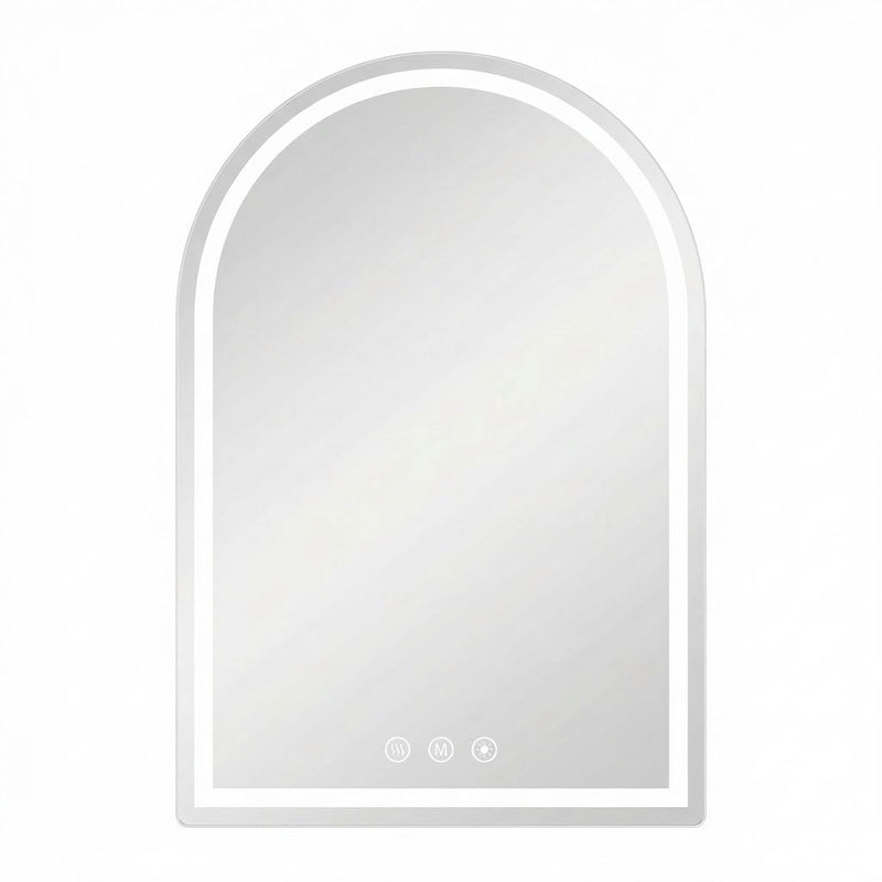32" Arch Frameless Accent Mirror - White