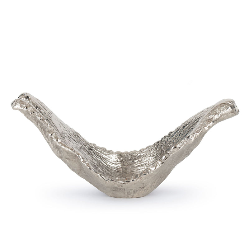 Organic Shaped Decorative Bowl - Silver