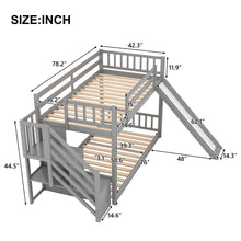 Load image into Gallery viewer, Bunk Bed With Convertible Slide And Stairway
