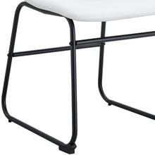 Load image into Gallery viewer, Faux Leather And Metal Dining Side Chairs (Set of 4) - White / Black
