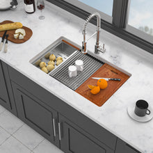 Load image into Gallery viewer, Undermount Workstation Single Bowl Porcelain Ceramic Kitchen Sink
