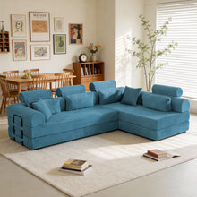 Load image into Gallery viewer, Modern L-Shape Modular Sectional Sofa, Compressed Design
