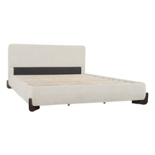 Load image into Gallery viewer, King Upholstered Bed With Slats Support - Beige
