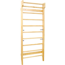 Load image into Gallery viewer, Gymnastics Stall Bar Multi Use Swedish Ladder For Home Gym And Physical Therapy - Natural
