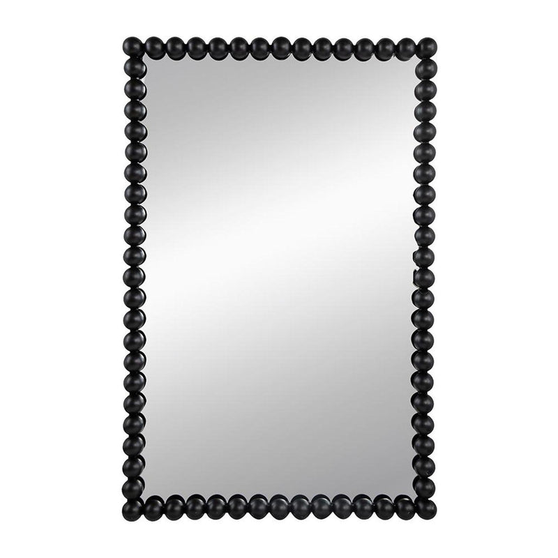 36" Iron Framed Accent Mirror - Black