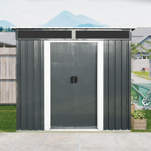 Load image into Gallery viewer, Outdoor Metal Storage Shed And Transparent Plate For Garden, Lawn

