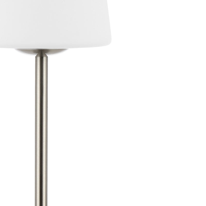 USB Table Lamp With Empire Shade - Nickel