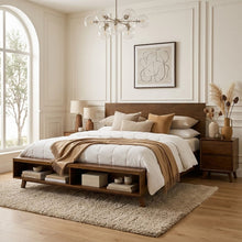 Load image into Gallery viewer, Platform Bed Frame With Footboard Storage
