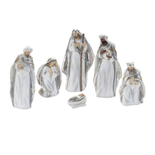 Load image into Gallery viewer, Christmas Nativity Figurines (Set of 6) - White / White

