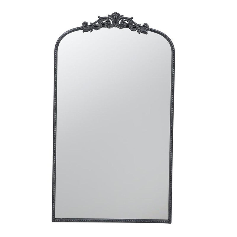 42" Arch Iron Framed Accent Mirror - Black