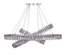 Load image into Gallery viewer, Three Light Crystal LED Dimmable Chandelier - Clear / Silver
