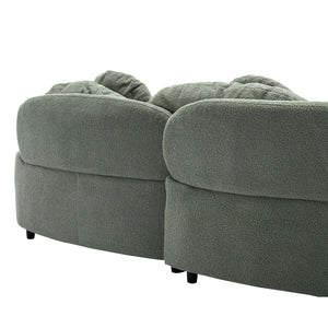 103.9" Modern Living Room Sofa Lamb Velvet Upholstered Couch Furniture for Home or Office, Green