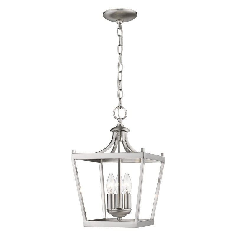 Metal Tapered Hanging Light - Vintage Silver