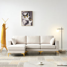 Load image into Gallery viewer, ADF Living Room Furniture Modern Leisure L Shape Couch Beige Fabric
