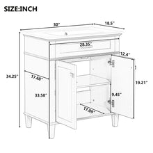 Load image into Gallery viewer, Bathroom Vanity With Ceramic Basin, Soft Close Door And Adjustable Shelves
