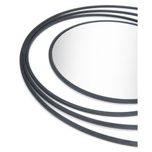 Load image into Gallery viewer, 32" Oval Steel Framed Accent Mirror - Black
