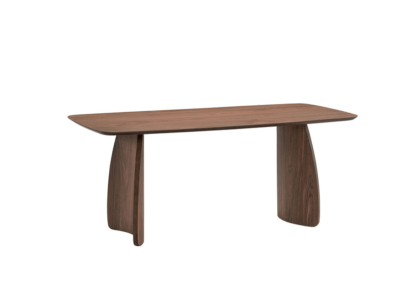 Wood Double Pedestal Base Dining Table - Walnut