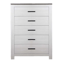 Load image into Gallery viewer, 1 Piece Chest 2 Tone Sleek Bar Bedroom Furniture - White
