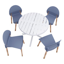 Load image into Gallery viewer, 4 Piece Set Of Single Chairs, Traditional Elements With Round Table
