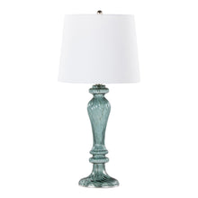 Load image into Gallery viewer, Windsor - Contemporary Table Lamp (Set of 2) - Clear Turquoise / Off White
