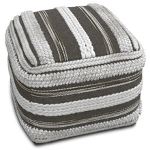Load image into Gallery viewer, Sommer - Handcrafted Square Pouf
