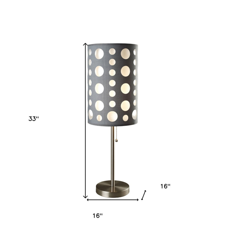 Mod Dot Novelty Table Lamp - Gray And White
